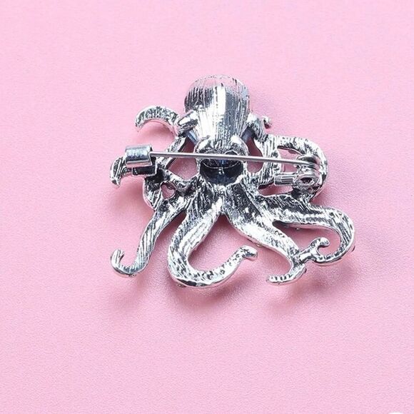 🐙 Betsy Johnson sparkling octopus brooch 🐙 - Picture 5 of 6